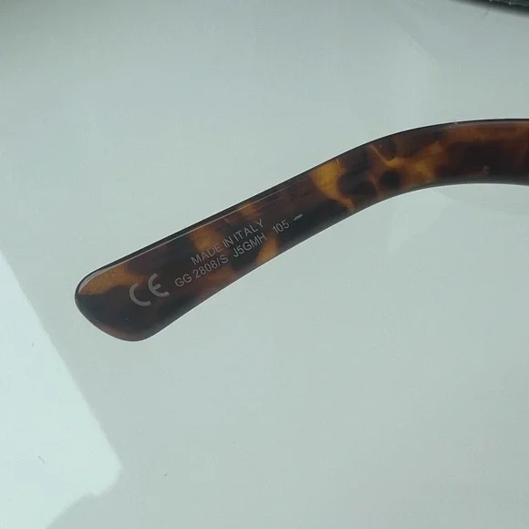 Gucci sunglasses with case crystal GG logo 2808/S tortoise